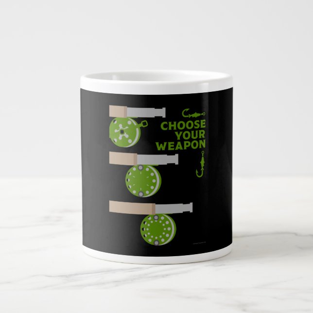 Pro Fly Fishing Rod Gifts    Large Coffee Mug (Front)