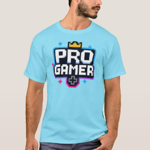 PRO GAMER — Pixel Art 8-Bit Badg T-Shirt