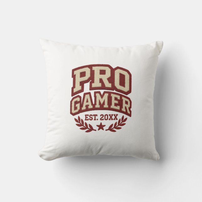 PRO GAMER — Varsity Chenille Patch Style Cushion (Front)