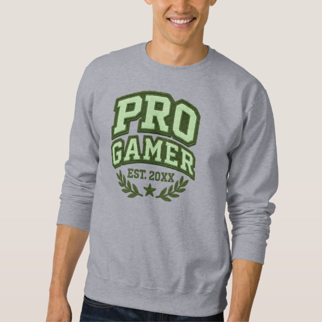 PRO GAMER — Varsity Chenille Patch Sweatshirt (Front)