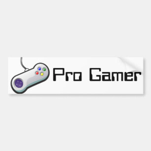 Pro Gamer, Video Game Controller Bumper Sticker