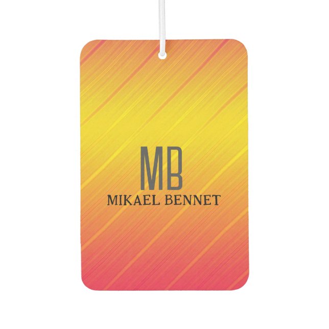 PRO Gold Brushed Metallic  Car Air Freshener (Front)