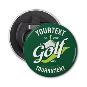 Pro Golfer NAME Golf Trophy Tournament Golfing Bottle Opener