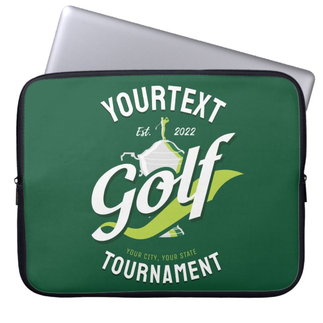 Pro Golfer NAME Golf Trophy Tournament Golfing Laptop Sleeve (Front)