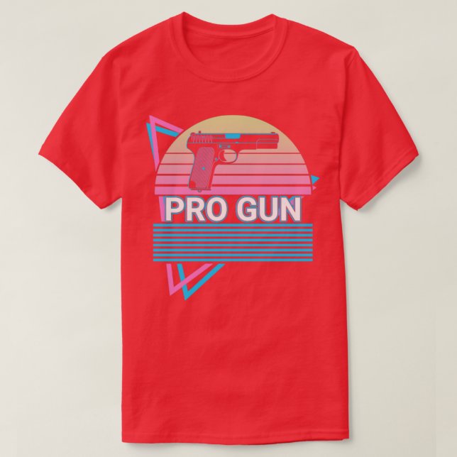 Pro Gun Retro T-Shirt (Design Front)