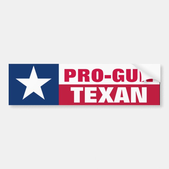 Pro-Gun Texan Bumper Sticker (Front)