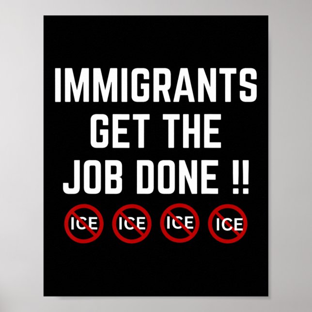 Pro Immigrant Anti Ice Anti Trump  Poster (Front)