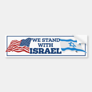 Pro-Israel We Stand With Israel Bumper Sticker