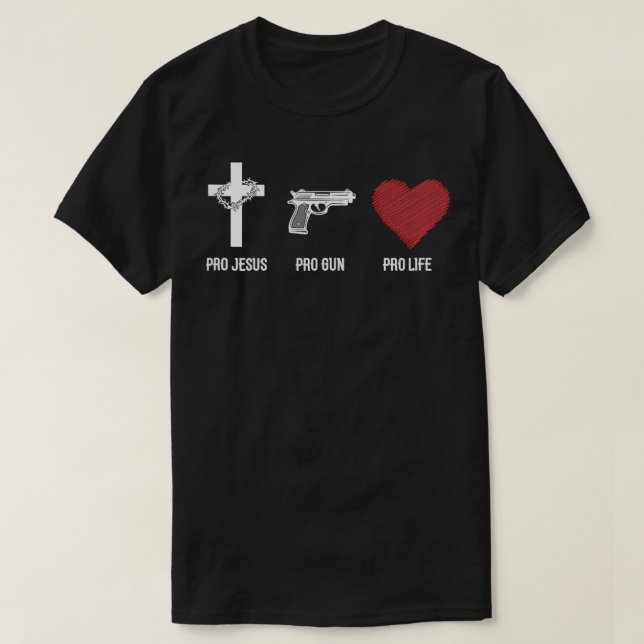 Pro Jesus Pro Gun Pro Life Christian Tank Top (Design Front)
