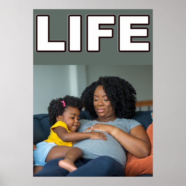 PRO-LIFE AFRICAN AMERICAN PREGNANT MOTHER DAUGHTER POSTER (Front)