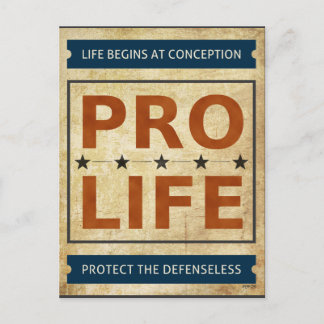 Pro Life Billboard Postcard