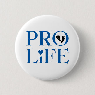 Pro Life Blue 6 Cm Round Badge