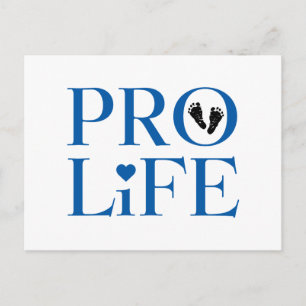 Pro Life Blue Postcard