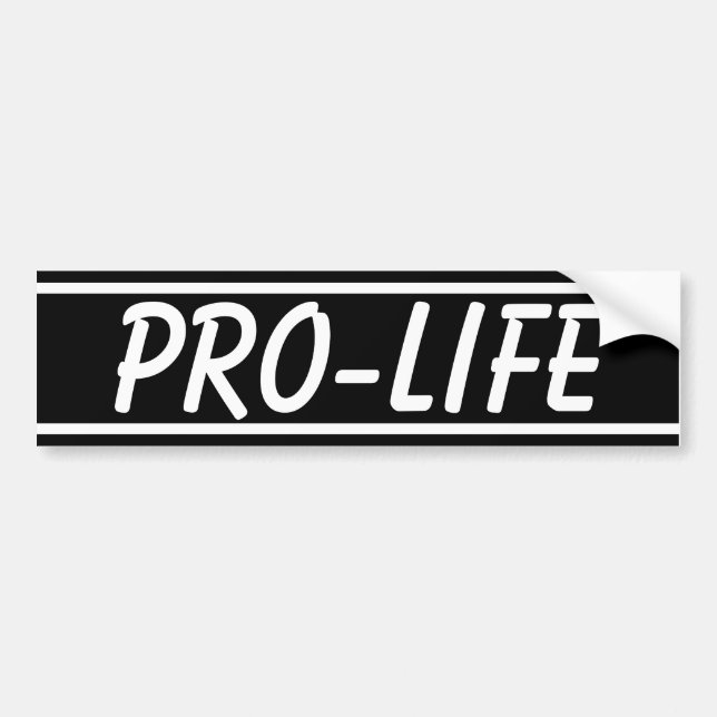 Pro-Life Bumper Sticker (Front)