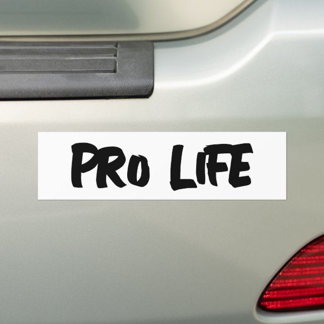 PRO LIFE BUMPER STICKER (On Car)