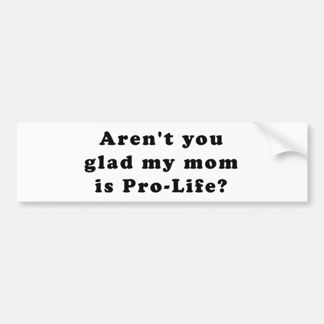 Pro Life Bumper Sticker (Front)