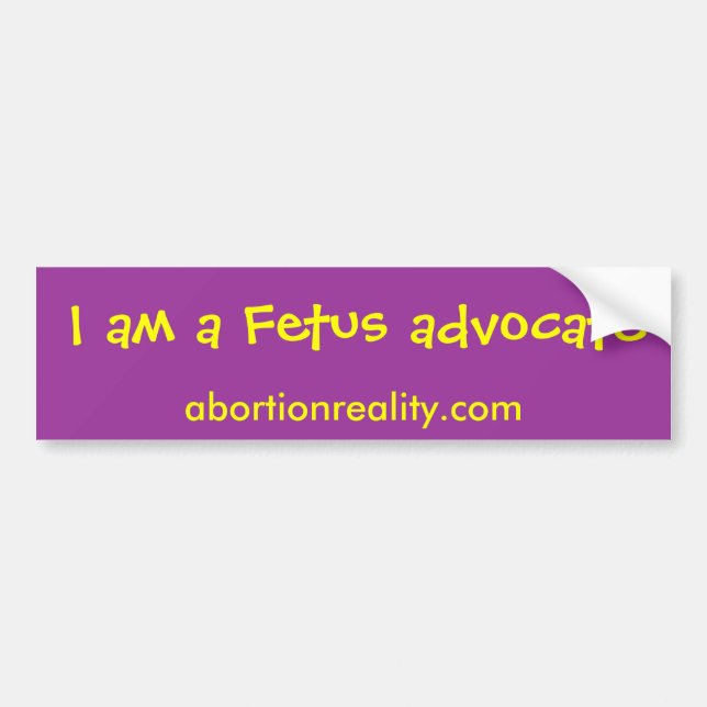 pro life bumper sticker (Front)