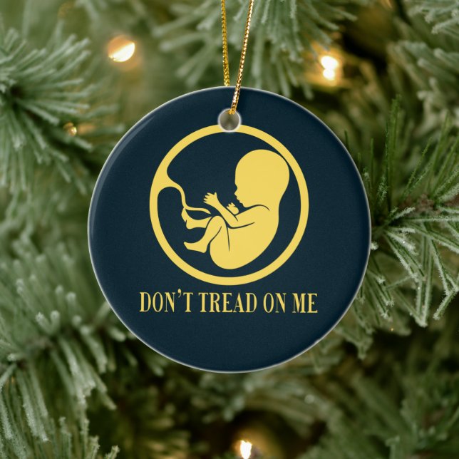 Pro Life Catholic Ornament – Don’t Tread (Tree)