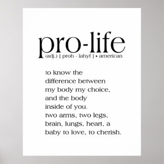 Pro-Life Definition Wall Art