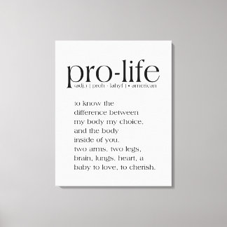 Pro-Life Definition Wall Art
