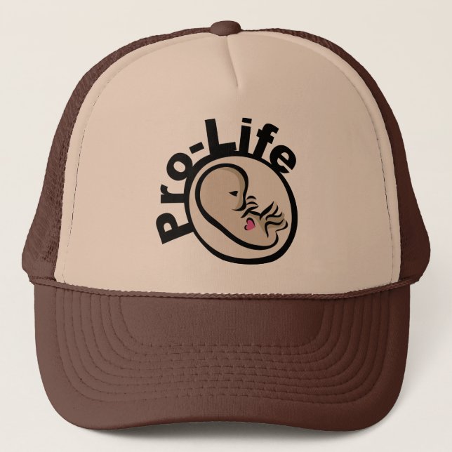 Pro-Life Foetus Design Trucker Hat (Front)