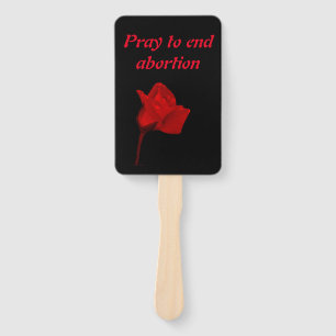 Pro life hand fan