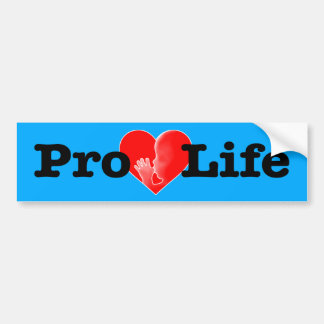 "PRO-LIFE HEART WITH FETUS SUCKING ITS THUMB" BUMPER STICKER