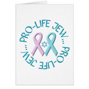 "Pro-Life Jew" w/Star of David & Ribbons