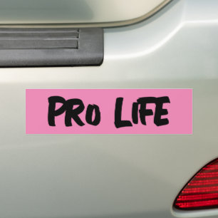 PRO LIFE PINK BUMPER STICKER