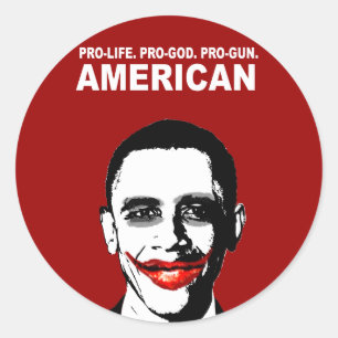 PRO-LIFE. PRO-GOD. PRO-GUN AMERICAN CLASSIC ROUND STICKER