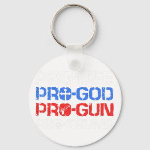 Pro-life Pro-god Pro-gun Pro-trump  Key Ring