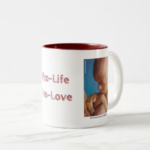 Pro-Life Pro-Love Two-Tone Coffee Mug