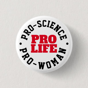 Pro-Life Science Woman Button
