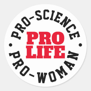 Pro-Life Science Woman Charm Stickers
