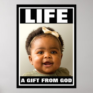 PRO-LIFE SMILING BLACK BABY GIRL POSTER