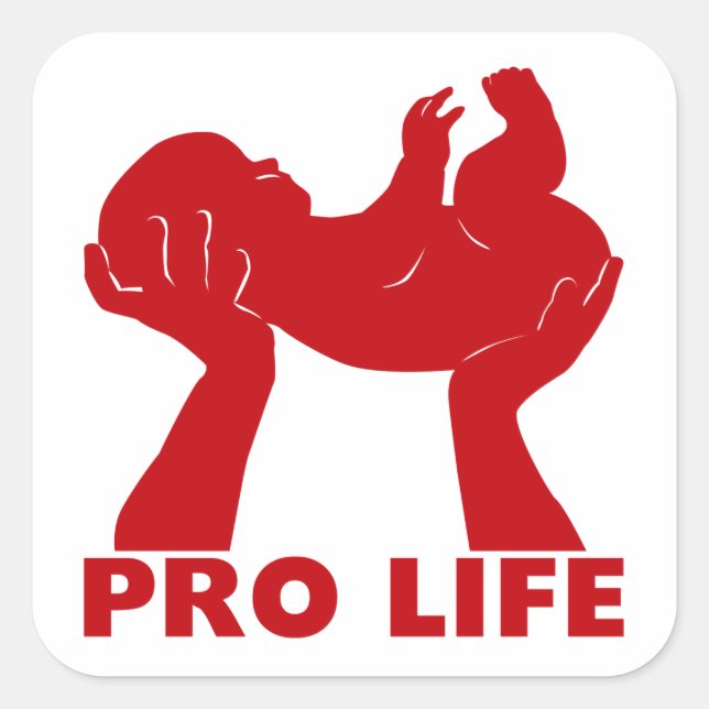 Pro Life Square Sticker (Front)