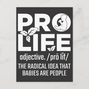 Pro Life Support Baby Anti Abortion Human Rights Postcard