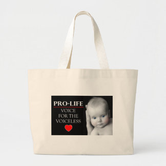 Pro-Life Voice for the Voiceless Large Tote Bag