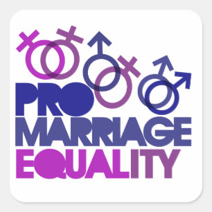 Pro marriage equality square sticker
