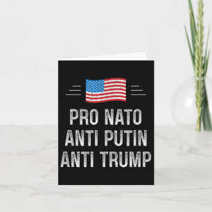 Pro Nato - Anti Putin - Anti Trump - Retro Style  Card