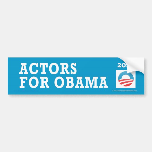 Pro-Obama Actors For Obama Bumper Sticker (Front)