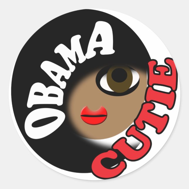 Pro Obama Classic Round Sticker (Front)