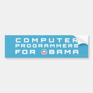 Pro-Obama Computer Programmers Bumper Sticker