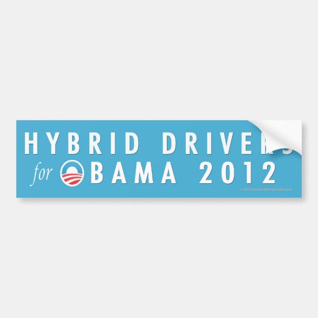 Pro-Obama Hydrid Drivers 2012 Bumper Sticker (Front)