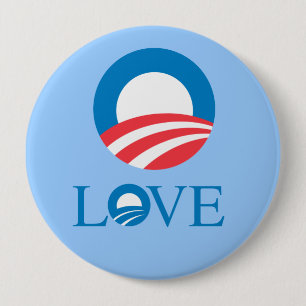 Pro-Obama - LOVE -- 10 Cm Round Badge