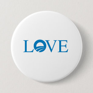 Pro-Obama - LOVE -- 7.5 Cm Round Badge