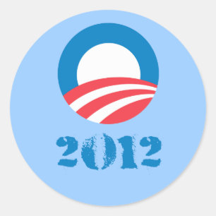 Pro-Obama - OBAMA 2012 DISTRESSED Classic Round Sticker