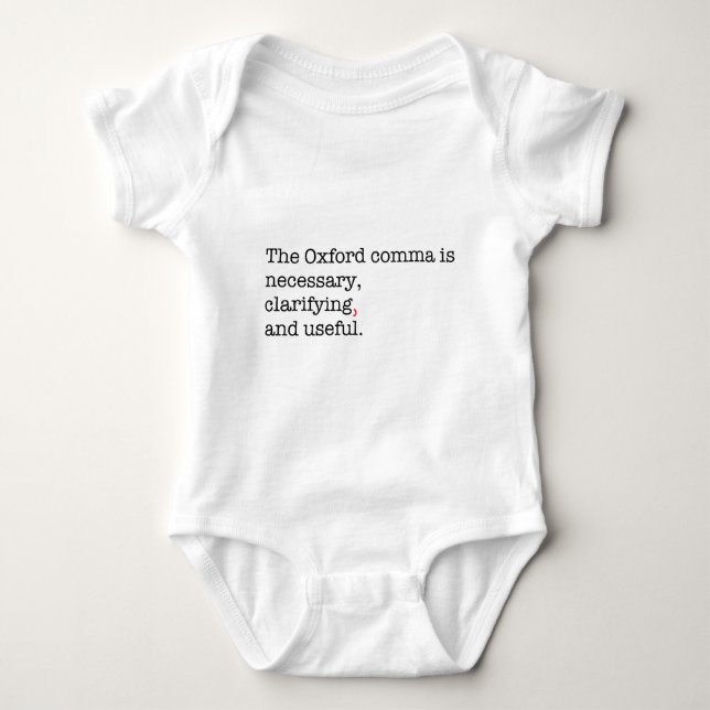 Pro-Oxford Comma Baby Bodysuit (Front)