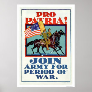 Pro Patria! Join the Army (US02096A) Poster