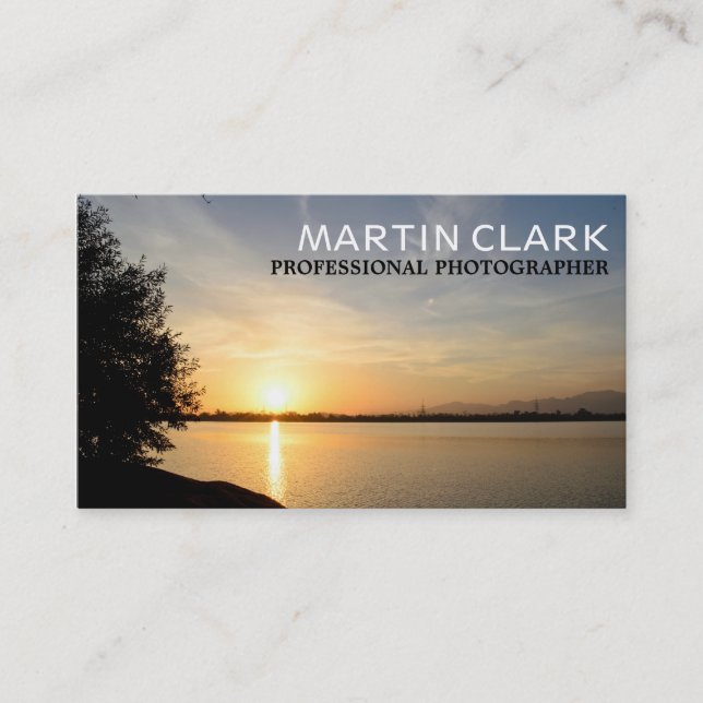 Pro photographer sunset business card (Front)
